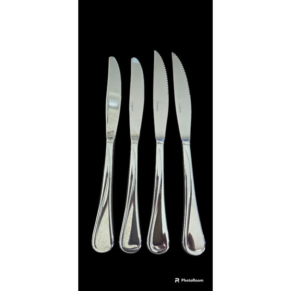 Oneida Flight Reliance Two Dinner & Two Steak Knives Heavy Duty Stainless - Picture 1 of 4